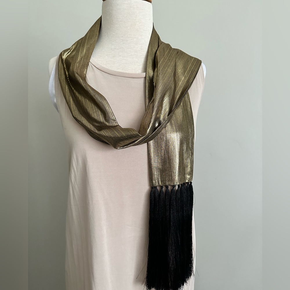 Fringed Skinny Scarf